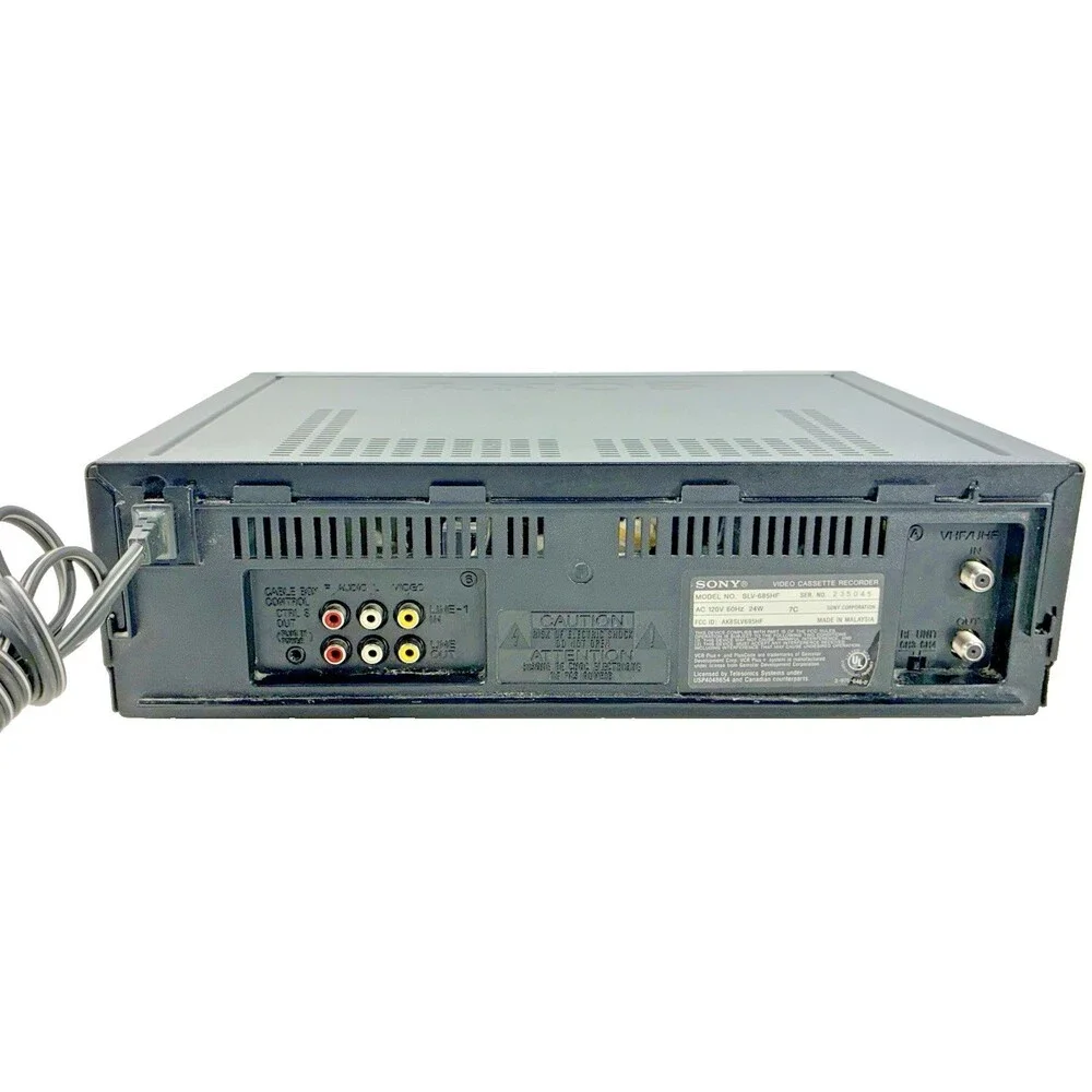 SONY SLV-685HF Hi-Fi VCR Plus+ with Remote and RCA Cables Tested